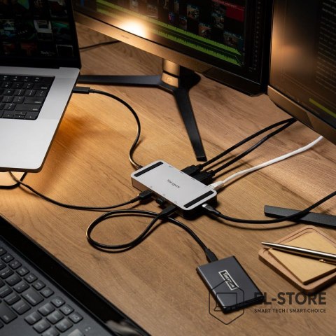 Targus Targus DOCK429GL stacja dokująca Przewodowa USB4 Srebrny