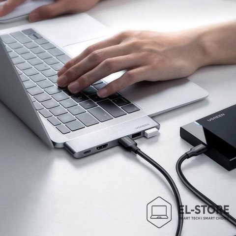 UGREEN Ugreen wielofunkcyjny HUB 2x USB Typ C na USB Typ C PD (Thunderbolt 3, 100W, 4K@60 Hz, 10 Gbps) / HDMI 4K@30 Hz / 3x USB 3.0 do 