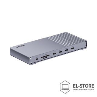 UNITEK UNITEK D1117AGY01-EU stacja dokująca Przewodowy i Bezprzewodowy USB4 Szary