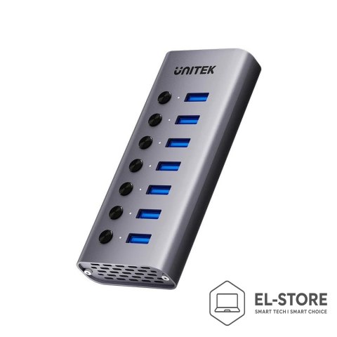 UNITEK UNITEK HUB USB-A 3.0 7W1, 5GBPS Z PRZEŁĄCZNIKIEM