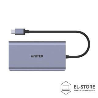 UNITEK UNITEK HUB USB-C 8W1 USB-C 3.1, PD 100W, D1019B