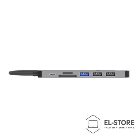 UNITEK UNITEK HUB USB-C H1118A; USB-A x3, USB-C, HDMI, SD, microSD