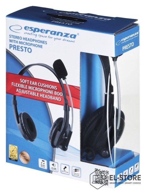 Esperanza Słuchawki Esperanza EH115 (kolor czarny