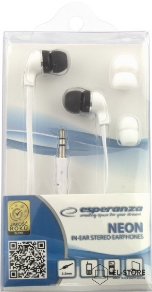 Esperanza Słuchawki Esperanza Neon EH147W (kolor biały)