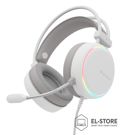 GENESIS Słuchawki/zestaw słuchawkowy GENESIS NSG-2308 Przewodowa Opaska na głowę Gaming USB Typu-A Biały
