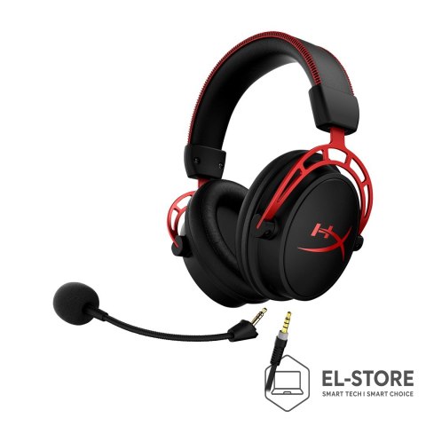 Hewlett-Packard Zestaw słuchawkowy do gier HyperX Cloud Alpha czarno-czerwony, Przewodowy, 13 - 27000 Hz, Gaming, 298 g, Czerwony
