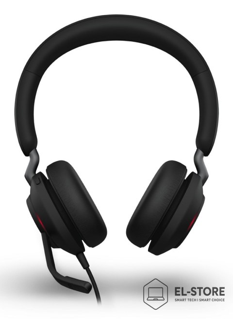 Jabra Jabra Evolve2 40 SE Zestaw słuchawkowy Przewodowa Opaska na głowę Połączenia/muzyka USB Type-C / USB Type-A Czarny