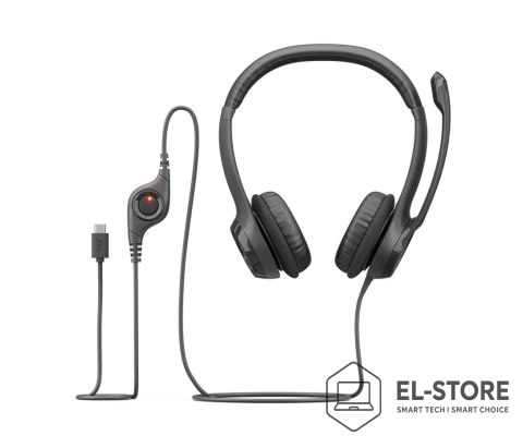 Logitech Logitech H390 USB Zestaw słuchawkowy Przewodowa Opaska na głowę Połączenia/muzyka USB Type-C Czarny
