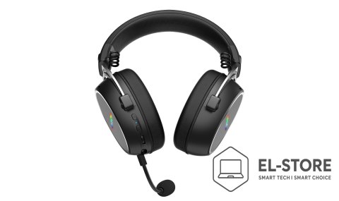 No name HATOR Hypergang 3 Wireless Zestaw słuchawkowy Bezprzewodowy Opaska na głowę Gaming USB Type-C / USB Type-A Bluetooth Czarny