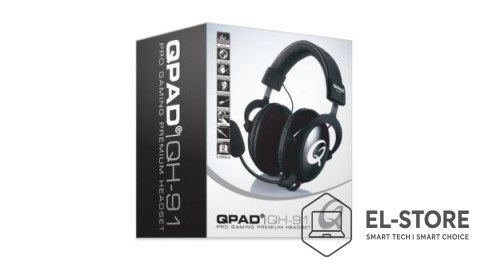 No name QPAD QH-91 Zestaw słuchawkowy Przewodowa Opaska na głowę Gaming Czarny