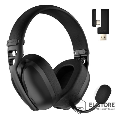 No name Słuchawki dla graczy Hator Hyperpunk 3 Wireless bezprzewodowe czarne
