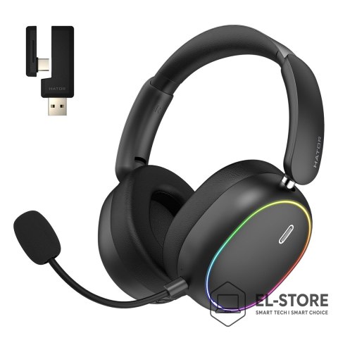No name Słuchawki dla graczy Hator Phoenix 2 Wireless bezprzewodowe czarne