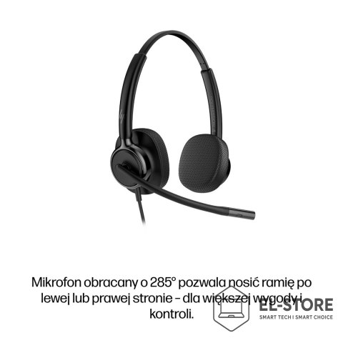 POLY HP Poly Mission 425 - przewodowy zestaw słuchawkowy USB stereo (opakowanie zbiorcze)