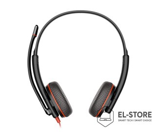 POLY Poly Blackwire 3225 Stereo USB-C Headset +3.5mm Plug +USB-C/A Adapter (Bulk)