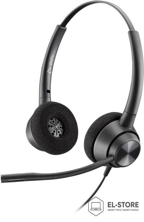POLY Przewodowa Opaska na głowę POLY EncorePro 320 z Quick Disconnect Binaural Headset TAA Przewodowa Opaska na głowę Biuro/centrum t