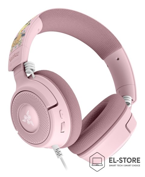 RAZER Razer Kraken V4 X - Pikachu & Eevee Edition Zestaw słuchawkowy Przewodowa Opaska na głowę Gaming USB Type-C / USB Type-A Różowy