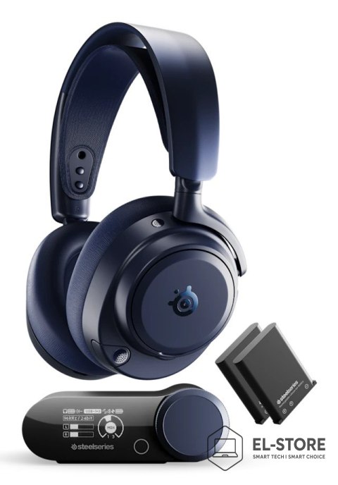 SteelSeries Steelseries Arctis NOVA PRO OMNI M.BLUE Słuchawki Przewodowy i Bezprzewodowy Opaska na głowę Gaming Granatowy (marynarski)
