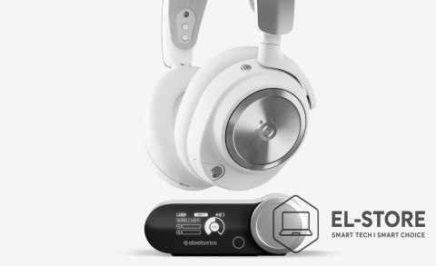 SteelSeries Steelseries Arctis Nova Pro Wireless Zestaw słuchawkowy Przewodowy i Bezprzewodowy Opaska na głowę Gaming Bluetooth Srebrny, Bia