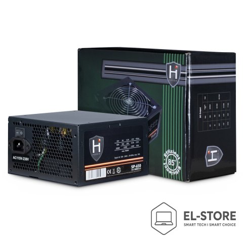 Inter-Tech Zasilacz Inter-Tech HIPOWER SP-650 650W 20+4 pin ATX ATX Czarny