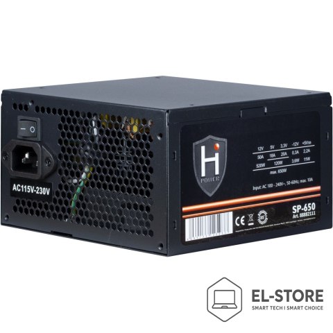 Inter-Tech Zasilacz Inter-Tech HIPOWER SP-650 650W 20+4 pin ATX ATX Czarny