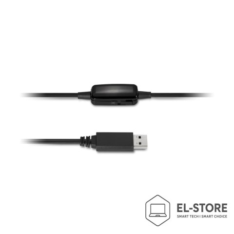Kensington Kensington K33065WW słuchawki/zestaw słuchawkowy Przewodowa Opaska na głowę Biuro/centrum telefoniczne USB Typu-A Czarny