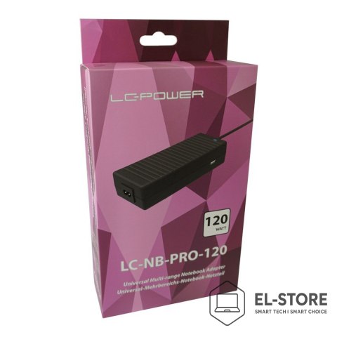 LC-POWER LC-Power LC-NB-PRO-120 adapter zasilający/ inwentor Wewnętrzna 120 W Czarny