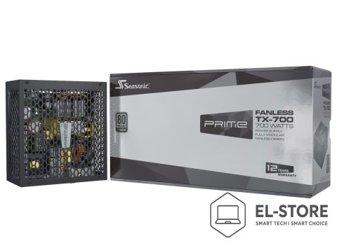Seasonic Seasonic PRIME Fanless TX moduł zasilaczy 700 W 20+4 pin ATX ATX Czarny