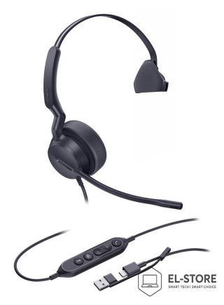 Yealink Yealink UH42 Mono Teams USB-C/A Zestaw słuchawkowy Przewodowa Opaska na głowę Biuro/centrum telefoniczne USB Type-C / USB Type-A