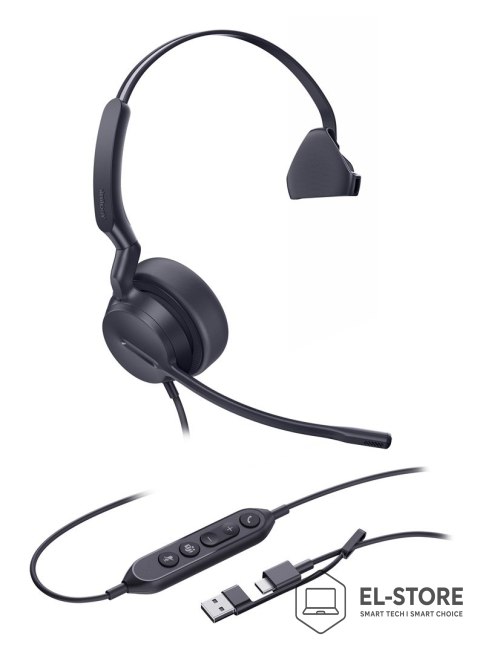 Yealink Yealink UH42 Mono Teams USB-C/A Zestaw słuchawkowy Przewodowa Opaska na głowę Biuro/centrum telefoniczne USB Type-C / USB Type-A