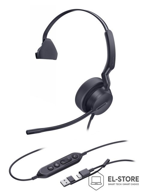 Yealink Yealink UH42 Mono Teams USB-C/A Zestaw słuchawkowy Przewodowa Opaska na głowę Biuro/centrum telefoniczne USB Type-C / USB Type-A