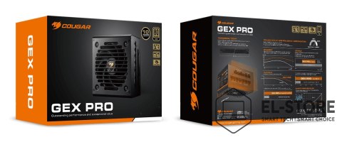 COUGAR COUGAR Zasilacz GEX PRO 750W ATX3.1 / 80 Plus Złoty / Modułowy