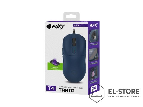 FURY Mysz dla graczy Fury Tanto T4 12000DPI RGB granatowa gamingowa przewodowa