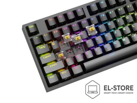 GENESIS GENESIS Thor 404 TKL klawiatura Gaming USB QWERTY Amerykański międzynarodowy Czarny