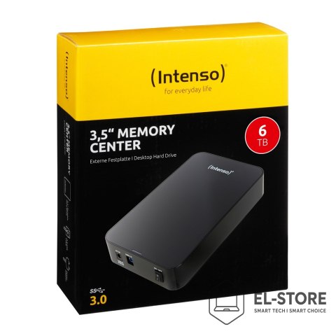 INTENSO Dysk zewnętrzny INTENSO Memorycenter 6031514 (6 TB; 3.5"; USB 3.0; kolor czarny)