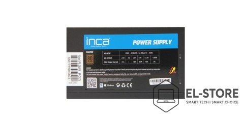 No name Inca IPS-065PB moduł zasilaczy 650 W 20+4 pin ATX ATX Czarny