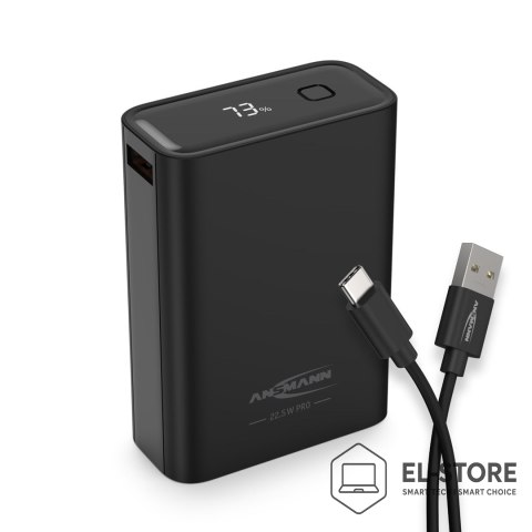 ANSMANN Ansmann PB222PD Litowo-polimerowy (LiPo) 20000 mAh Czarny