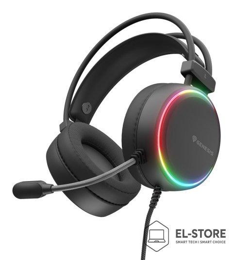 GENESIS Słuchawki/zestaw słuchawkowy GENESIS NSG-2307 przewodowa opaska na głowę gaming USB typu-A czarny