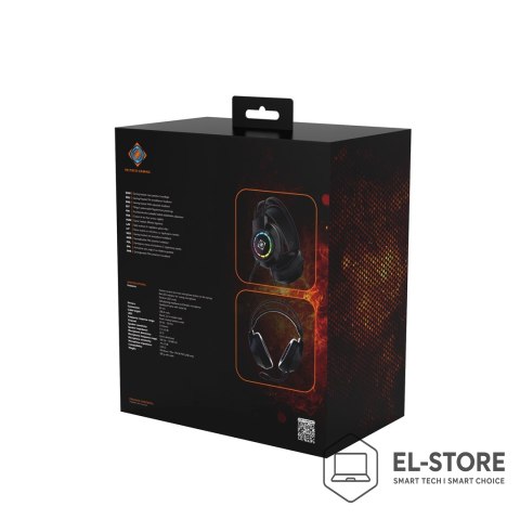 No name Deltaco Gaming GAM-168 słuchawki/zestaw słuchawkowy Przewodowa Opaska na głowę USB Typu-A Czarny