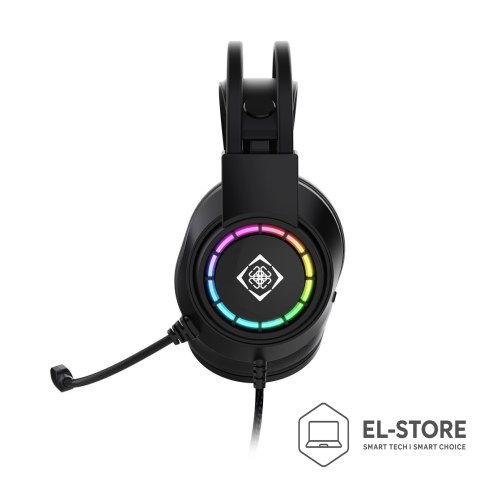 No name Deltaco Gaming GAM-168 słuchawki/zestaw słuchawkowy Przewodowa Opaska na głowę USB Typu-A Czarny