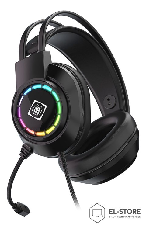 No name Deltaco Gaming GAM-168 słuchawki/zestaw słuchawkowy Przewodowa Opaska na głowę USB Typu-A Czarny