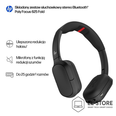 POLY HP Poly Stereofoniczny zestaw słuchawkowy Bluetooth Focus 625