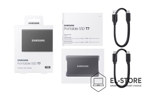 Samsung Samsung Portable SSD T7 1000 GB Szary dysk twardy