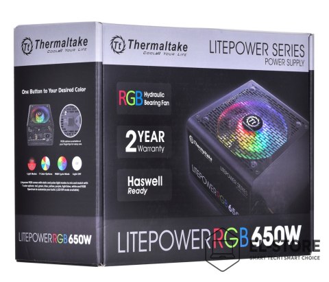 Thermaltake Zasilacz Thermaltake Litepower RGB PS-LTP-0650NHSANE-1 (650 W; Aktywne; 120 mm)