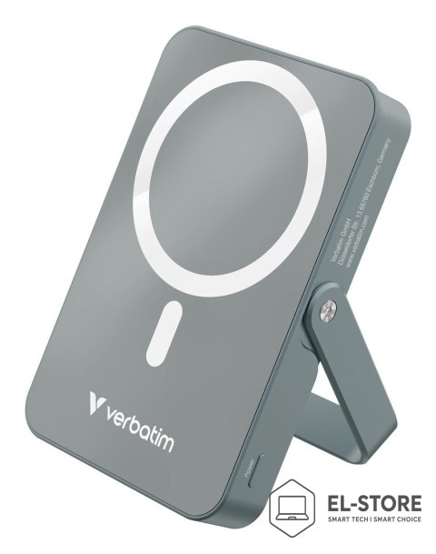 Verbatim Verbatim Charge 'n' Go Magnetic Wireless Litowo-polimerowy (LiPo) 10000 mAh Bezprzewodowe ładowanie Szary