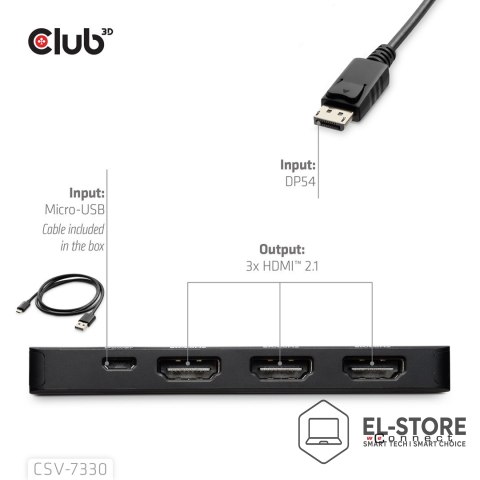 Club 3D Adapter I/O DP do HDMI potrójny CSV-7330 CLUB3D