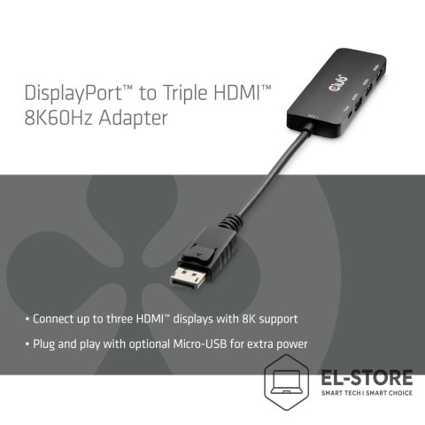 Club 3D Adapter I/O DP do HDMI potrójny CSV-7330 CLUB3D