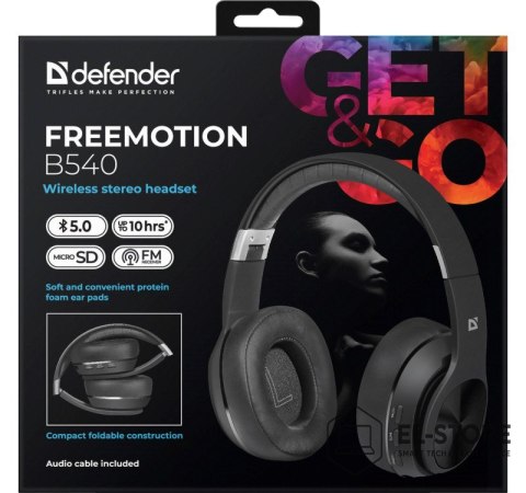 Defender DEFENDER SŁUCHAWKI BLUETOOTH FREEMOTION B540 CZARNE 63540