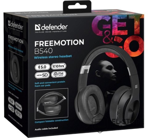 Defender DEFENDER SŁUCHAWKI BLUETOOTH FREEMOTION B540 CZARNE 63540