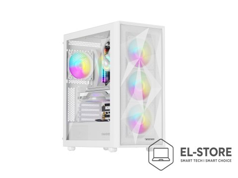 GENESIS OBUDOWA GENESIS DIAXID 605 ARGB MIDI TOWER Z OKNEM USB-C BIAŁA