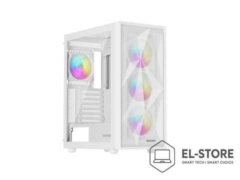 GENESIS OBUDOWA GENESIS DIAXID 605 ARGB MIDI TOWER Z OKNEM USB-C BIAŁA